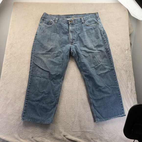 Carhartt Men's Jeans 42x30 Hemmed to 42x25 Relaxed Fit Blue Straight Leg - Picture 12 of 13